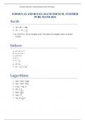 FORMULAS AND RULES | IGCSE EDEXCEL FURTHER PURE MATH-2024