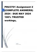 PDU3701 Assignment 2 (COMPLETE ANSWERS) 2024 - DUE MAY 2024 100% TRUSTED workings, explanations and solutions.................................... Question 1 1.1 African philosophy is concerned with attempting to reassert distinctively African ways of thin