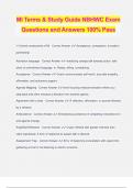 MI Terms & Study Guide NBHWC Exam Questions and Answers 100% Pass