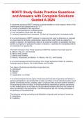 NOCTI Study Guide Practice Questions and Answers with Complete Solutions Graded A 2024