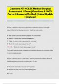 Capstone ATI NCLEX Medical Surgical  Assessment 1 Exam | Questions & 100%  Correct Answers (Verified) | Latest Update  | Grade A+