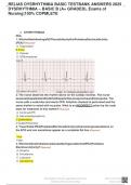 RELIAS DYSRHYTHMIA BASIC TESTBANK QUESTIONS AND ANSWERS  DYSRHYTHMIA – BASIC B (A+ GRADED), Exams of  Nursing|100% COPMLETE