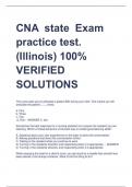 CNA  state  Exam practice test.  (Illinois) 100%  VERIFIED 