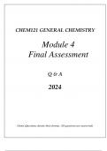 CHEM121 GENERAL CHEMISTRY MODULE 4 COMPREHENSIVE FINAL ASSESSMENT REVIEW 