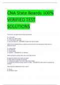 CNA State Boards 100%  VERIFIED TEST  SOLUTION