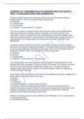 NURSING 101 FUNDAMENTALS OF NURSING PRACTICE EXAM 1, PART 1 EXAM QUESTIONS AND ANSWERS #5