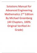 Solution manual for Advanced Engineering Mathematics 2nd edition by  Michael Greenberg