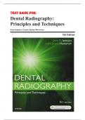 Test Bank for Dental Radiography: Principles and Techniques 5th Edition by Joen Iannucci & Laura Jansen Howerton 9780323297424 Chapter 1-34 | Complete Guide A+