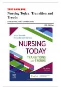 TEST BANK FOR NURSING TODAY TRANSITION AND TRENDS 10TH EDITION by JoAnn Zerwekh, Ashley Zerwekh Garneau 9780323642088 Chapter 1-26 