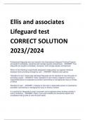 Ellis and associates  Lifeguard test CORRECT SOLUTION  2023//2024