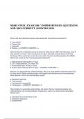 NR602 FINAL EXAM 200 COMPREHENSIVE QUESTIONS AND 100%CORRECT ANSWERS 2024 & NR602 Final Exam Comprehensive Questions and Answers 2024 Chapter 40- GI Disorders.