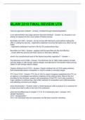 BLAW 3310 FINAL REVIEW UTA Exam Questions and Answers