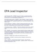 EPA Lead Inspector