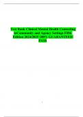 Test Bank Clinical Mental Health Counseling inCommunity and Agency Settings Fifth  Edition 2024/2025 100% GUARANTEED  PASS RATED A++ 