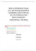 HESI A2 ENTRANCE EXAM ALL SECTION QUESTIONS & ANSWERS LATEST UPTO 95% FEATURED IN THE REAL EXAM| 2023 UPDATE↪ALL THE BEST