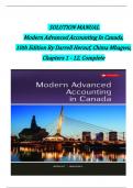 Modern Advanced Accounting In Canada, 10th Edition Solution Manual By Darrell Herauf, Chima Mbagwu, Verified Chapters 1 - 12, Complete Newest Version