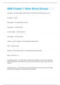 SBB Chapter 7 Other Blood Groups Questions With 100% Correct Answers.