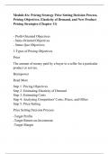 Module 8A: Pricing Strategy Price Setting Decision Process, Pricing Objectives, Elasticity of Demand, and New Product Pricing Strategies (Chapter 11)