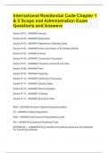 International Residential Code Chapter 1 & 5 Scope and Administration Exam Questions and Answers