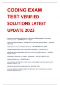 CODING EXAM  TEST VERIFIED  SOLUTIONS LATEST  UPDATE 2023