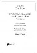 Test Bank for Statistical Reasoning for Everyday Life, 5th edition by Jeff Bennett, William Briggs, Mario Triola