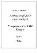 ACNC(AMB-BC) PROFESSIONAL ROLE (KNOWLEDGE) COMPREHENSIVE CBT REVIEW 