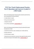 NYS Tow Truck Endorsement Practice Test 5| Questions and Answers Graded A+ | 2024 Guide 