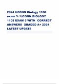 2024 UCONN BIOLOGY 1108 EXAM 3 WITH CORRECT ANSWERS GRADED A+ 2024 LATEST UPDATE