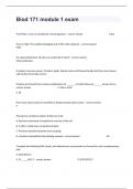 Biod 171 module 1 exam Questions And Answers A+ Graded.