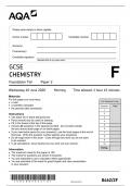 AQA GCSE Chemistry Higher Tier 84622F-W-MS-NOV20 Questions and Complete Solutions