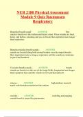 NUR 2180 Physical Assessment Module 9 Quiz Rasmussen Respiratory