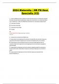 HESI MATERNITY OB 2024 EXAM VERSION 2 LATEST ALL  QUESTIONS AND CORRECT ANSWERS |ALREADY GRADED A+ 100% CORRECT,,,Alpha