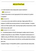 ACLS PreTest  | Questions with 100% Correct Answers | Verified | Latest Update