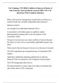 Citi Training, CITI IRB (Conflicts of Interest & Basics of Info Security), Internet-Based research SBE CITI, Citi Questions With Complete Solutions