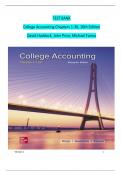 TEST BANK For College Accounting Chapters 1-30, 16th Edition by David Haddock, John Price, Verified Newest Version