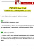 NASM CNC Exam Study Guide Questions and Answers (2024 / 2025) (Verified Answers)