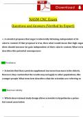 NASM Certified Nutrition Coach (CNC) Final Exam Questions and Answers (2024 / 2025) (Verified Answers)