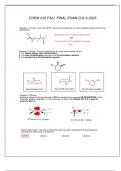 CHEM 233 GENERAL ORGANIC CHEMISTRY FALL FINAL EXAM Q & A 2023.