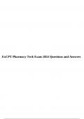 ExCPT Pharmacy Tech Exam 2024 Questions and Answers. 