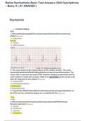 Relias Dysrhythmia Basic Test Answers 2024 Dysrhythmia – Basic A ( A+ GRADED 