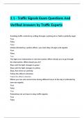 2.1 - Traffic Signals Exam Questions And Verified Answers by Traffic Experts