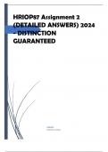 HRIOP87 Assignment 2 (DETAILED ANSWERS) 2024 - DISTINCTION GUARANTEED Answers, guidelines, workings and references .................... QUESTION 1 – Nel & Kristen (2020), Chapter 2 Briefly discuss the key ingredients of employment relations dynamics. Use 