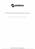 2013 ATI RN COMPREHENSIVE PREDICTOR FORM B FROM MIAMI REGIONAL UNIVERSITY SHOOL OF INTEGRATION