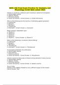 BIOS 256 FINAL EXAM PRCATICE FOR ANATOMY AND PHYSIOLOGY 2 240+ Q AND A LATEST