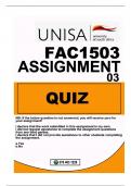 FAC1503 ASSIGNMENT 03 QUIZ DUE 2024