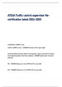 ATSSA Traffic control supervisor Recertification latest 2024-2025