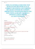 OSHA 511 GENERAL INDUSTRY TEST  BANK EXAMS 2024 WITH ACTUAL  CORRECT QUESTIONS AND VERIFIED  DETAILED ANSWERS BY EXPERTS  |FREQUENTLY TESTED QUESTIONS AND  SOLUTIONS |ALREADY GRADED A+  |NEWEST |LATEST UPDATE  |GUARANTEED PASS