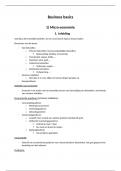 Samenvatting Business Basics 1 Artevelde