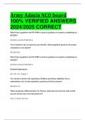 Army Admin NCO board 100% VERIFIED ANSWERS  2024/2025 CORRECT ALREADY PASSED