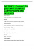 WGU D481 - Section 2 OA prep 100% VERIFIED ANSWERS UPDATE 2024/2025